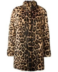 Manteau imprimé léopard marron Blugirl