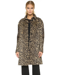Manteau imprimé léopard marron Giambattista Valli