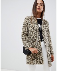 Manteau imprimé léopard marron Missguided