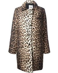 Manteau imprimé léopard marron Moschino Cheap & Chic