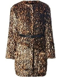 Manteau imprimé léopard marron Nina Ricci