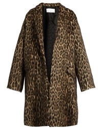 Manteau imprimé léopard noir