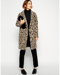 Manteau imprimé léopard rouge Asos