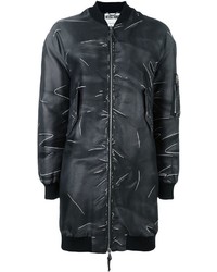 Manteau imprimé noir Moschino