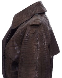 Manteau marron foncé Hermès Vintage