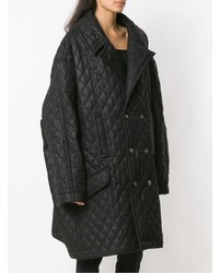 Manteau matelassé noir À La Garçonne
