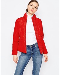 Manteau matelassé rouge