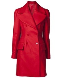 Manteau rouge Alexander McQueen