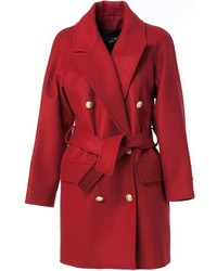 Manteau rouge Balmain