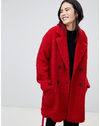 Manteau rouge Bershka