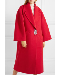Manteau rouge Oscar de la Renta