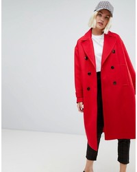 Manteau rouge Pull&Bear