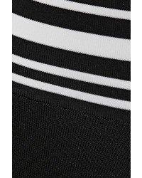 Minijupe à rayures horizontales noire et blanche Balmain