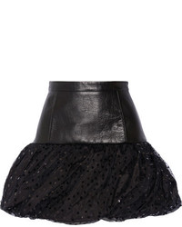 Minijupe de tulle ornée noire