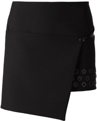 Minijupe en broderie anglaise noire Anthony Vaccarello