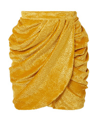 Minijupe en chiffon jaune