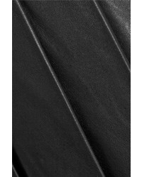 Minijupe en cuir plissée noire Belstaff