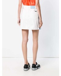 Minijupe en denim blanche Calvin Klein Jeans