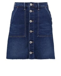 Minijupe en denim bleu marine Edwin