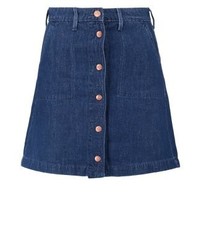 Minijupe en denim bleu marine Lee