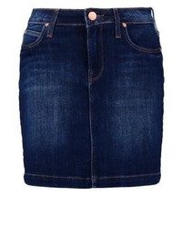 Minijupe en denim bleu marine Lee