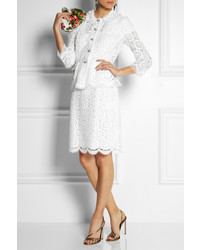 Minijupe en dentelle blanche Dolce & Gabbana