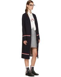 Minijupe en laine plissée grise Thom Browne