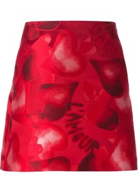 Minijupe imprimée rouge Valentino