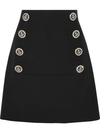 Minijupe ornée noire Dolce & Gabbana