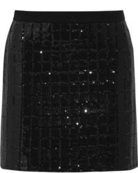 Minijupe pailletée noire Karl Lagerfeld