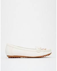 Mocassins en cuir blancs Asos