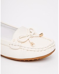 Mocassins en cuir blancs Asos