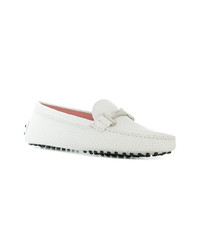 Mocassins en cuir blancs Tod's