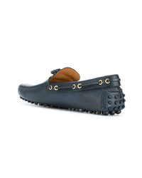 Mocassins en cuir bleus Car Shoe