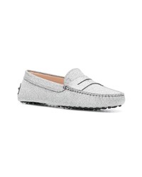 Mocassins en cuir gris Tod's