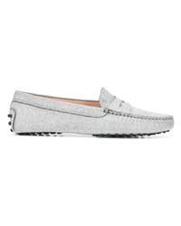 Mocassins en cuir gris Tod's