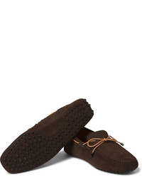 Mocassins en cuir marron foncé Tod's