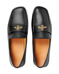 Mocassins en cuir noirs Gucci