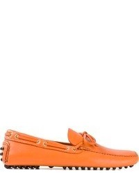 Mocassins en cuir orange Car Shoe