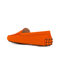 Mocassins en cuir orange Tod's