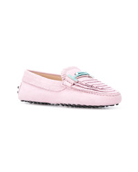 Mocassins en cuir roses Tod's