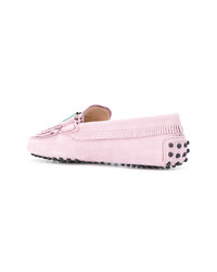 Mocassins en cuir roses Tod's