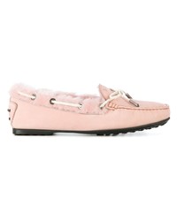 Mocassins en cuir roses Tod's