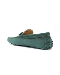 Mocassins en cuir verts Tod's