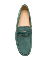 Mocassins en cuir verts Tod's