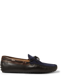 Mocassins en daim bleu marine Tod's