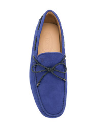 Mocassins en daim bleus Tod's