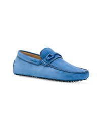 Mocassins en daim bleus Tod's