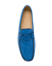 Mocassins en daim bleus Tod's