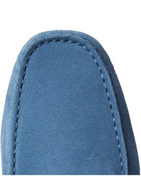 Mocassins en daim bleus Tod's